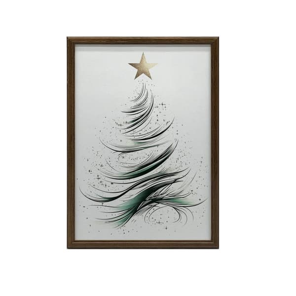 Christmas Glow Christmas Glow, 70x100 cm, mørkebrun træramme, 230 gsm mat papir