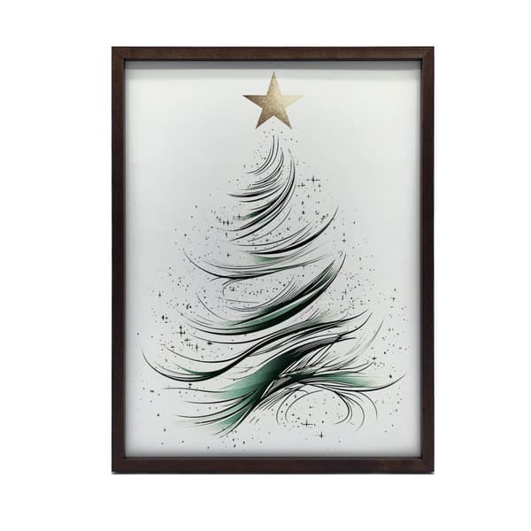 Christmas Glow Christmas Glow, 70x100 cm, mørkebrun træramme, 230 gsm mat papir
