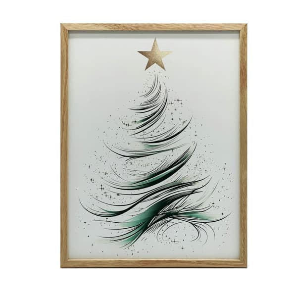 Christmas Glow Christmas Glow, 70x100 cm, mørkebrun træramme, 230 gsm mat papir