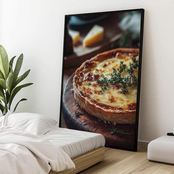Fransk ostetærte Fransk ostetærte, 70x100 cm, guld aluminiumsramme, 230 gsm mat papir
