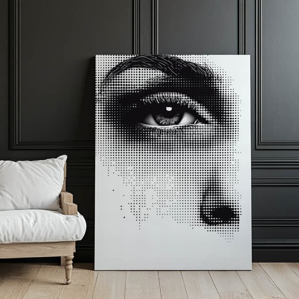 Tyylikäs silmä Tyylikäs silmä, 50x70 cm, vaalea tammipuukehys, 230 gsm mattapaperi