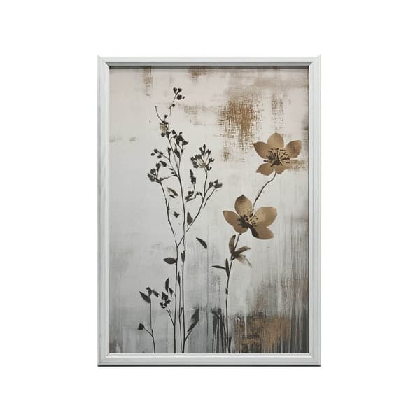Blomsterminimalisme Blomsterminimalisme, 50x70 cm, lys egetræsramme, 230 g/m2 mat papir