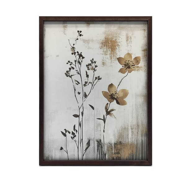 Blomsterminimalisme Blomsterminimalisme, 50x70 cm, lys egetræsramme, 230 g/m2 mat papir