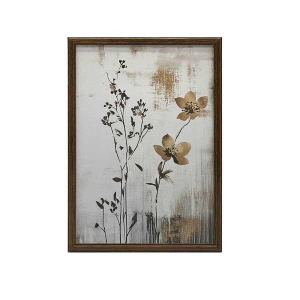Blomsterminimalisme Blomsterminimalisme, 70x100 cm, lys egetræsramme, 230 gsm mat papir