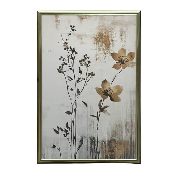 Blomsterminimalisme Blomsterminimalisme, 70x100 cm, lys egetræsramme, 230 gsm mat papir