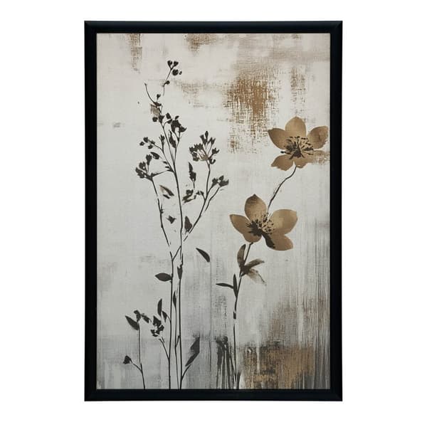 Blomsterminimalisme Blomsterminimalisme, 70x100 cm, lys egetræsramme, 230 gsm mat papir