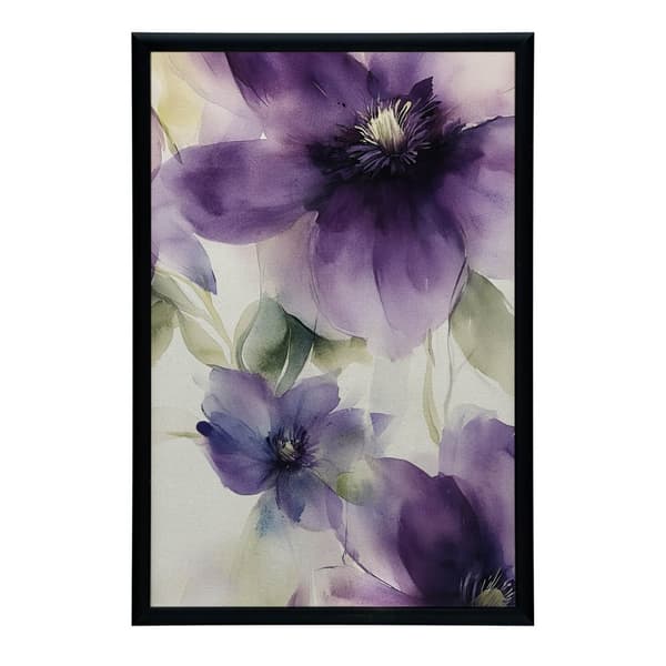 Dream of Clematis Dream of Clematis, 60x90 cm, sort aluminiumsramme, 230 gsm mat papir