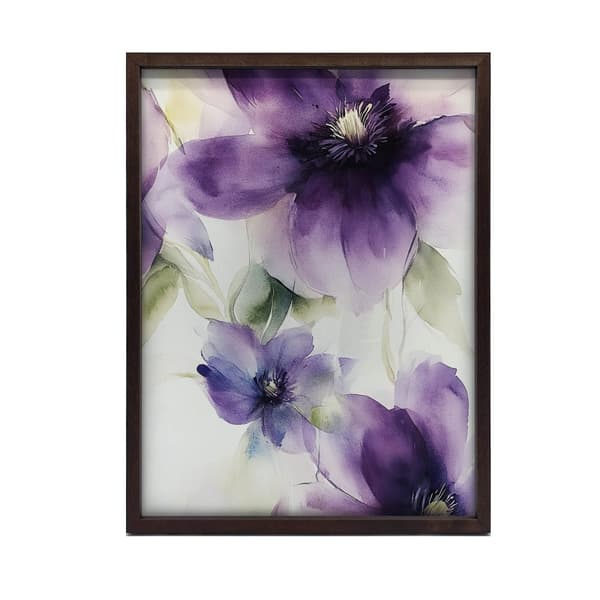 Dream of Clematis Dream of Clematis, 60x90 cm, sort aluminiumsramme, 230 gsm mat papir