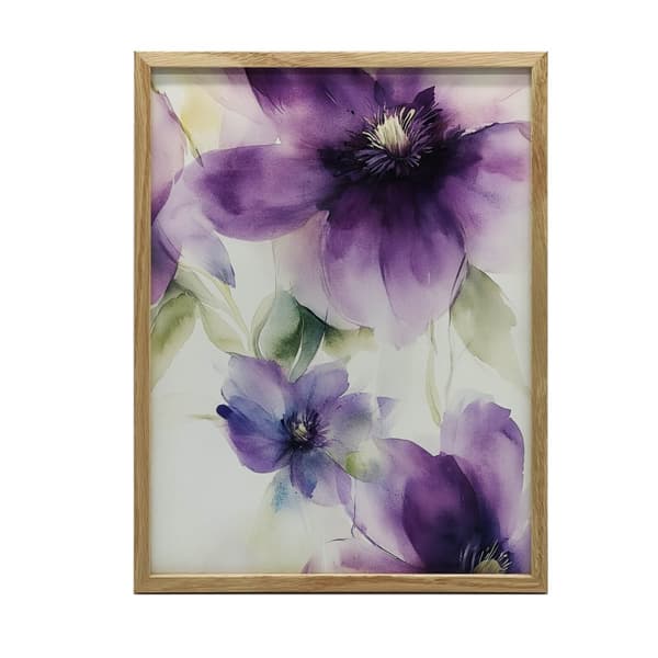 Dream of Clematis Dream of Clematis, 60x90 cm, sort aluminiumsramme, 230 gsm mat papir