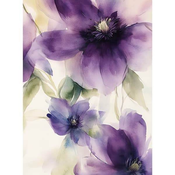 Dream of Clematis Dream of Clematis, 70x100 cm, sort aluminiumsramme, 230 gsm mat papir