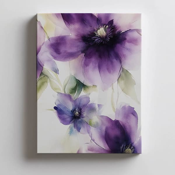 Dream of Clematis Dream of Clematis, 70x100 cm, sort aluminiumsramme, 230 gsm mat papir