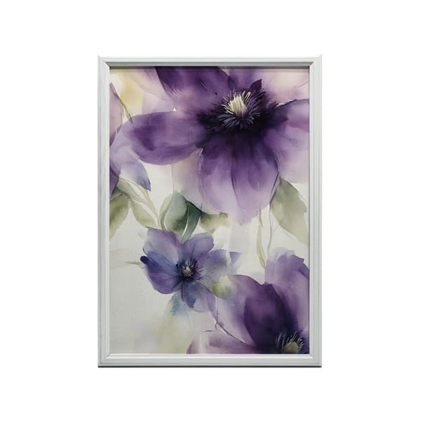 Dream of Clematis Dream of Clematis, 70x100 cm, sort aluminiumsramme, 230 gsm mat papir