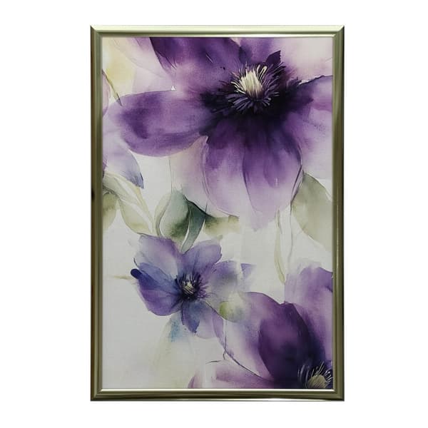 Dream of Clematis Dream of Clematis, 70x100 cm, sort aluminiumsramme, 230 gsm mat papir