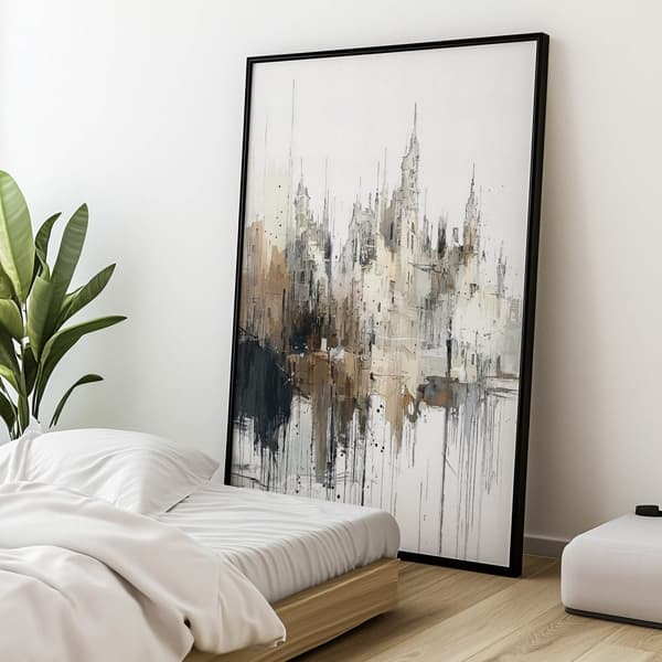 Drip Art: Gothic Landscape Drip Art: Gothic Landscape, 70x100 cm, mørkebrun træramme, 230 gsm mat papir