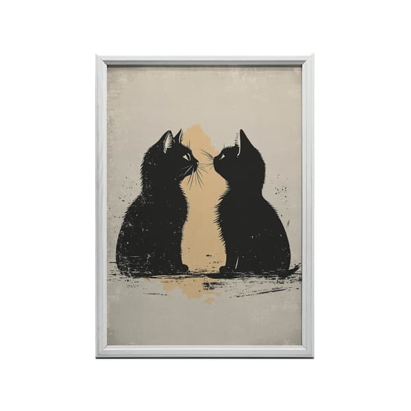 Love in Cat Style Love in Cat Style, 50x70 cm, guld aluminiumram, 230 gsm matt papper