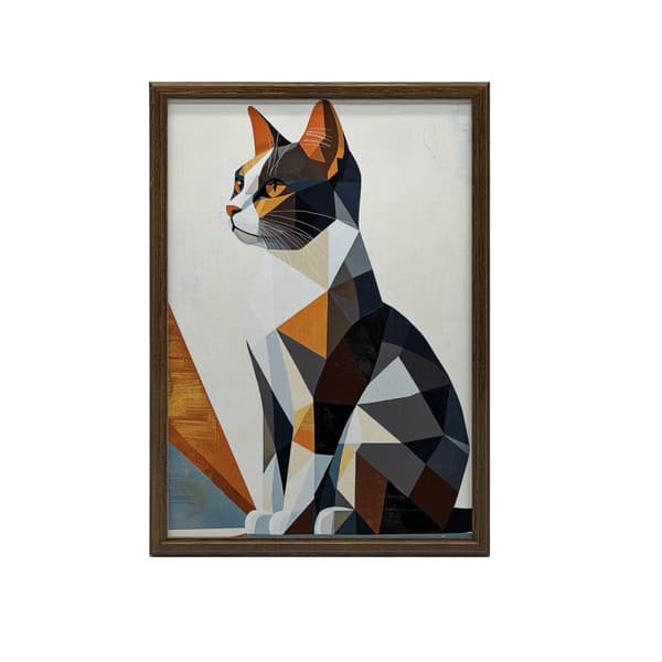 Geometry of Cat in Modern Landscape Geometry of Cat in Modern Landscape, 40x50 cm, uindrammet, 230 gsm mat papir