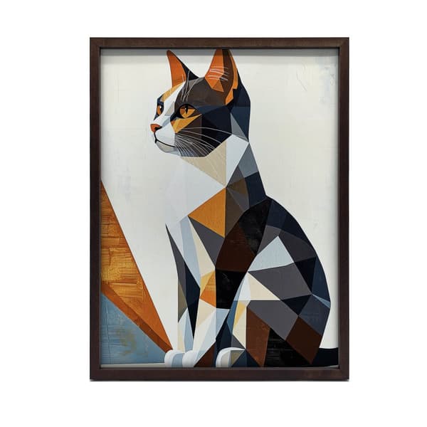 Geometry of Cat in Modern Landscape Geometry of Cat in Modern Landscape, 70x100 cm, svart aluminiumram, 230 gsm matt papper