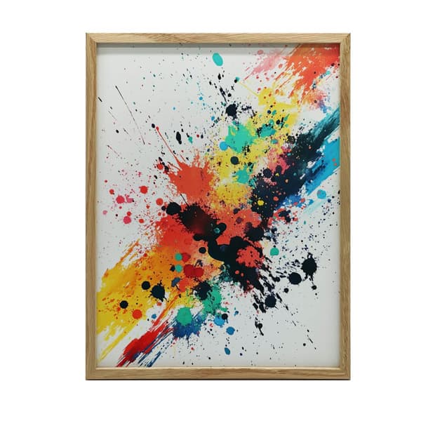 Explosion of Colors Explosion of Colors, 70x100 cm, sort aluminiumsramme, 230 gsm mat papir