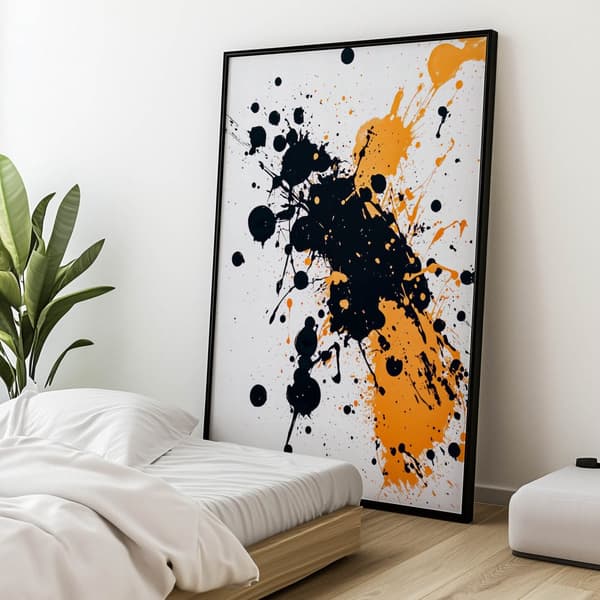 Energy in Spots Energy in Spots, 40x50 cm, guld aluminiumsramme, 230 gsm mat papir