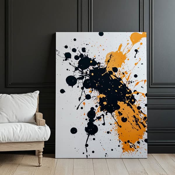 Energy in Spots Energy in Spots, 40x50 cm, guld aluminiumsramme, 230 gsm mat papir