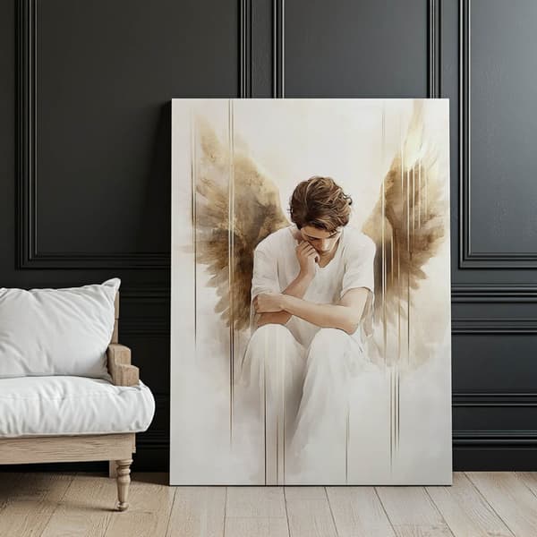 Angel Clouds Angel Clouds, 60x90 cm, sort aluminiumsramme, 230 gsm mat papir