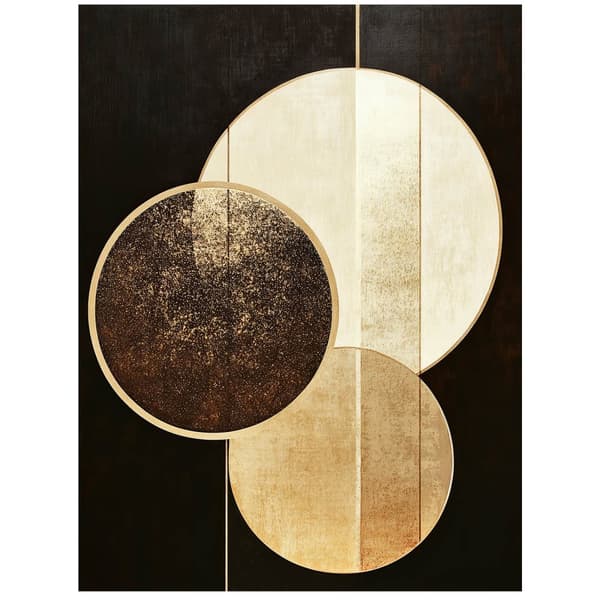 Abstrakt plakat med tre hjul Abstrakt plakat med tre hjul, 60x90 cm, sort aluminiumsramme, 230 gsm mat papir
