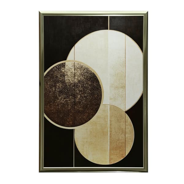 Abstrakt plakat med tre hjul Abstrakt plakat med tre hjul, 60x90 cm, sort aluminiumsramme, 230 gsm mat papir
