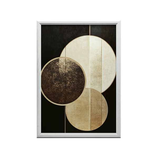 Abstrakt plakat med tre hjul Abstrakt plakat med tre hjul, 60x90 cm, sort aluminiumsramme, 230 gsm mat papir