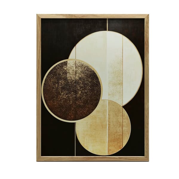 Abstrakt plakat med tre hjul Abstrakt plakat med tre hjul, 60x90 cm, sort aluminiumsramme, 230 gsm mat papir