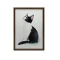 Pikkukuva 7 / 10: Kitty in White Kitty in White, 30x40 cm, tummanruskea puurunko, 230 gsm mattapaperi