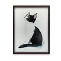 Pikkukuva 2 / 10: Kitty in White Kitty in White, 30x40 cm, tummanruskea puurunko, 230 gsm mattapaperi