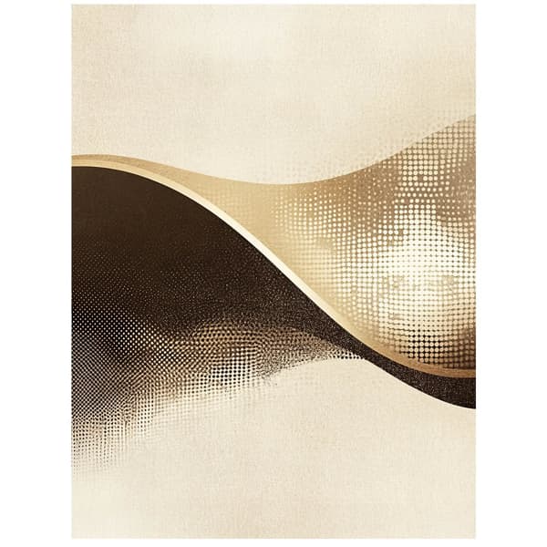 Wave of Dots - abstrakt plakat Wave of Dots - abstrakt plakat, 30x40 cm, uindrammet, premium lærred på båreramme