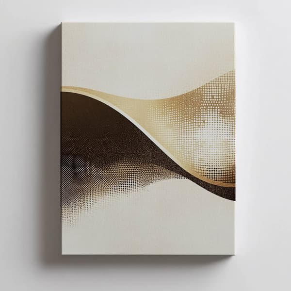 Wave of Dots - abstrakt plakat Wave of Dots - abstrakt plakat, 30x40 cm, uindrammet, premium lærred på båreramme