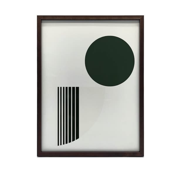 Abstrakti vihreä ympyrä valkoisella pohjalla Abstrakti vihreä ympyrä valkoisella pohjalla, 50x70 cm, vaalea tammipuukehys, 230 gsm mattapaperi