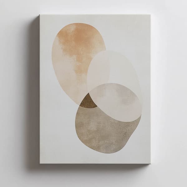 Abstraktit ympyrät - Minimalistinen taide Abstrakti ympyrät - Minimalistinen taide, 40x50 cm, kultainen alumiinikehys, 230 gsm mattapaperi