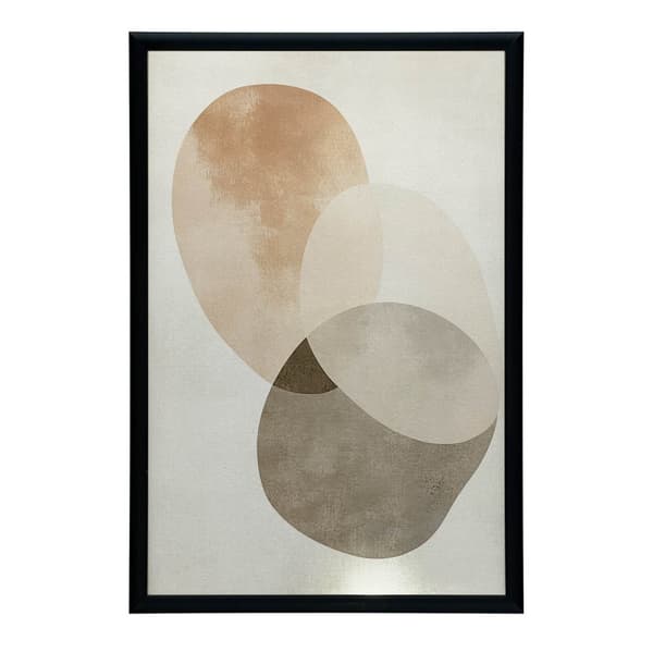 Abstraktit ympyrät - Minimalistinen taide Abstrakti ympyrät - Minimalistinen taide, 40x50 cm, kultainen alumiinikehys, 230 gsm mattapaperi