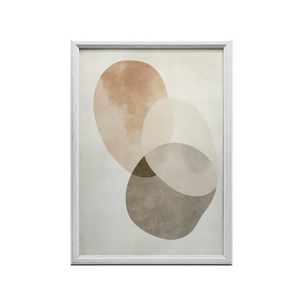 Abstraktit ympyrät - Minimalistinen taide Abstrakti ympyrät - Minimalistinen taide, 40x50 cm, kultainen alumiinikehys, 230 gsm mattapaperi