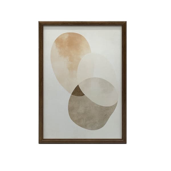 Abstraktit ympyrät - Minimalistinen taide Abstrakti ympyrät - Minimalistinen taide, 40x50 cm, kultainen alumiinikehys, 230 gsm mattapaperi