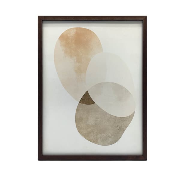 Abstraktit ympyrät - Minimalistinen taide Abstrakti ympyrät - Minimalistinen taide, 40x50 cm, kultainen alumiinikehys, 230 gsm mattapaperi