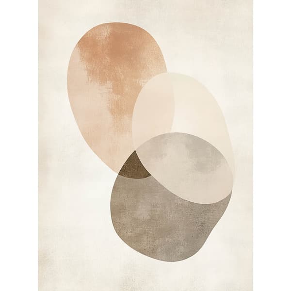 Abstrakte cirkler - minimalistisk kunst Abstrakte cirkler - minimalistisk kunst, 50x70 cm, sort aluminiumsramme, 230 gsm mat papir