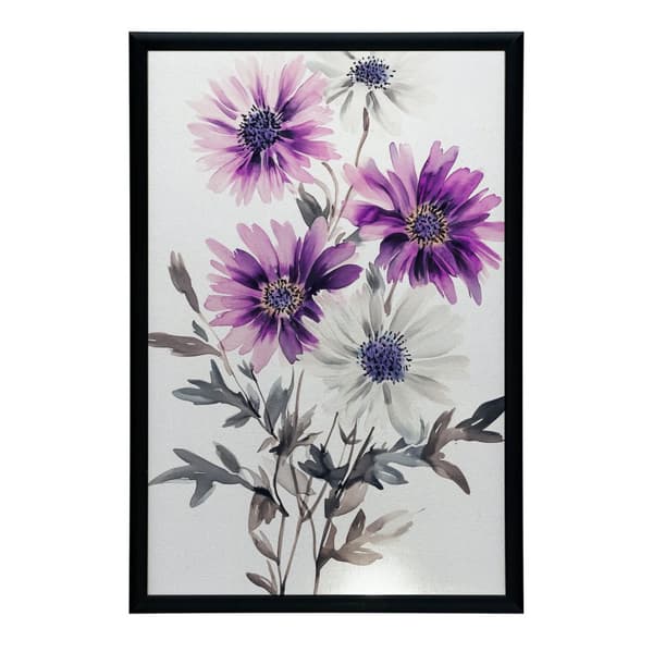 Kukkakoostumus akvarellivärillä Kukkakoostumus akvarellivärillä, 50x70 cm, vaalea tammipuukehys, 230 gsm mattapaperi