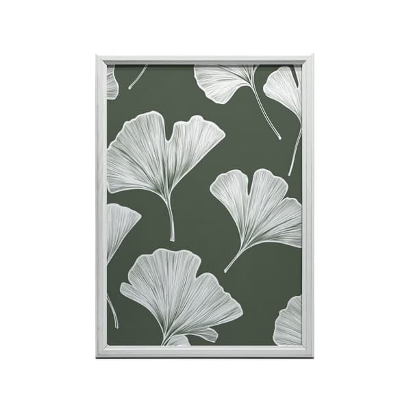 Minimalistinen Ginkgo Biloba Leaves -juliste Minimalistinen Ginkgo Biloba Leaves -juliste, 30x40 cm, kultainen alumiinikehys, 230 gsm mattapaperi