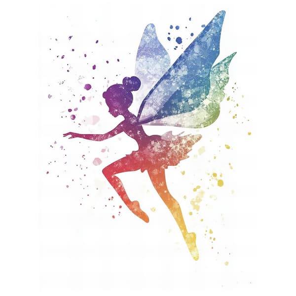 Fairytale fairy Fairytale fairy, 70x100 cm, mørkebrun træramme, 230 gsm mat papir