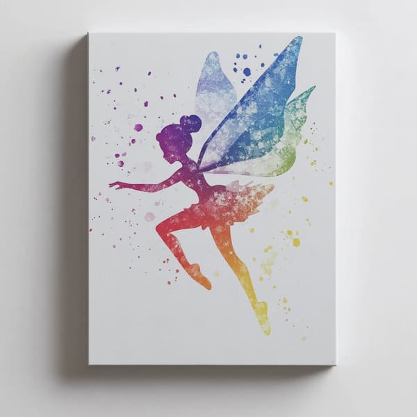 Fairytale fairy Fairytale fairy, 70x100 cm, mørkebrun træramme, 230 gsm mat papir