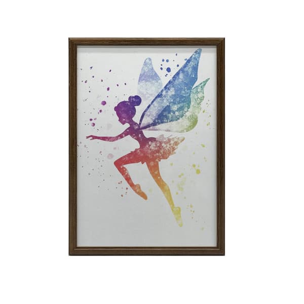 Fairytale fairy Fairytale fairy, 70x100 cm, mørkebrun træramme, 230 gsm mat papir