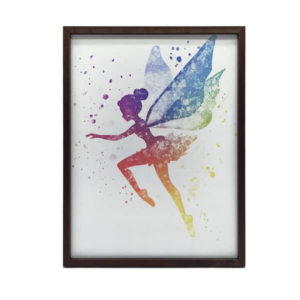 Fairytale fairy Fairytale fairy, 70x100 cm, mørkebrun træramme, 230 gsm mat papir