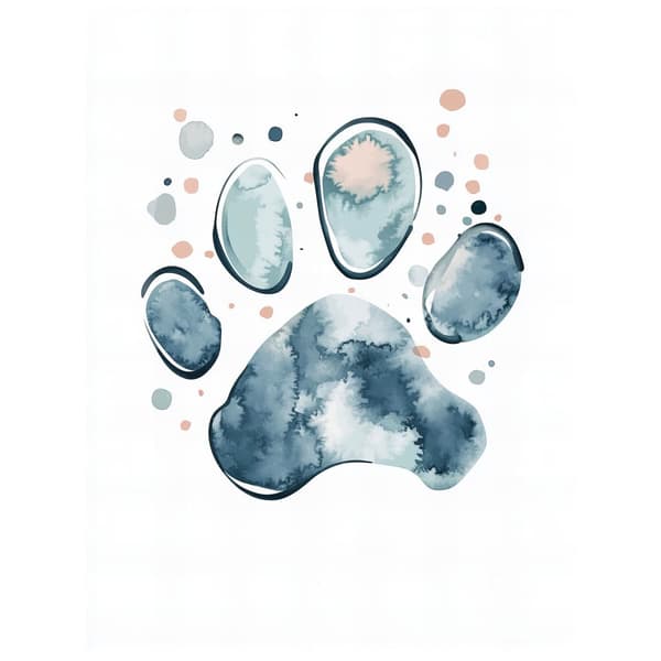 Paw Print Paw Print, 60x90 cm, sort aluminiumsramme, 230 gsm mat papir