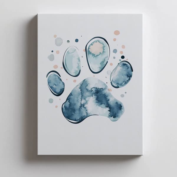 Paw Print Paw Print, 60x90 cm, sort aluminiumsramme, 230 gsm mat papir