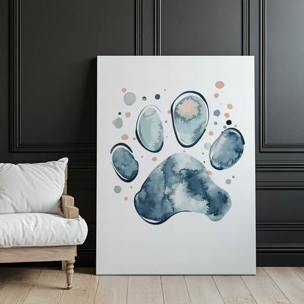 Paw Print Paw Print, 60x90 cm, sort aluminiumsramme, 230 gsm mat papir