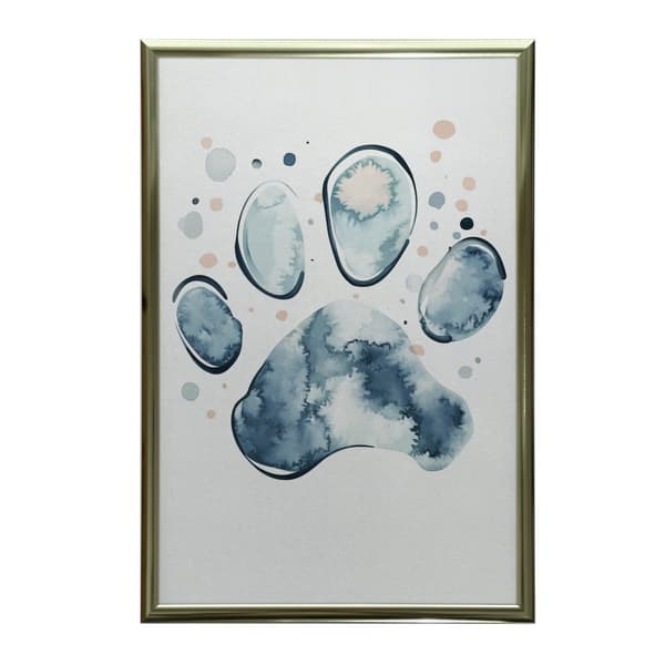 Paw Print Paw Print, 60x90 cm, sort aluminiumsramme, 230 gsm mat papir